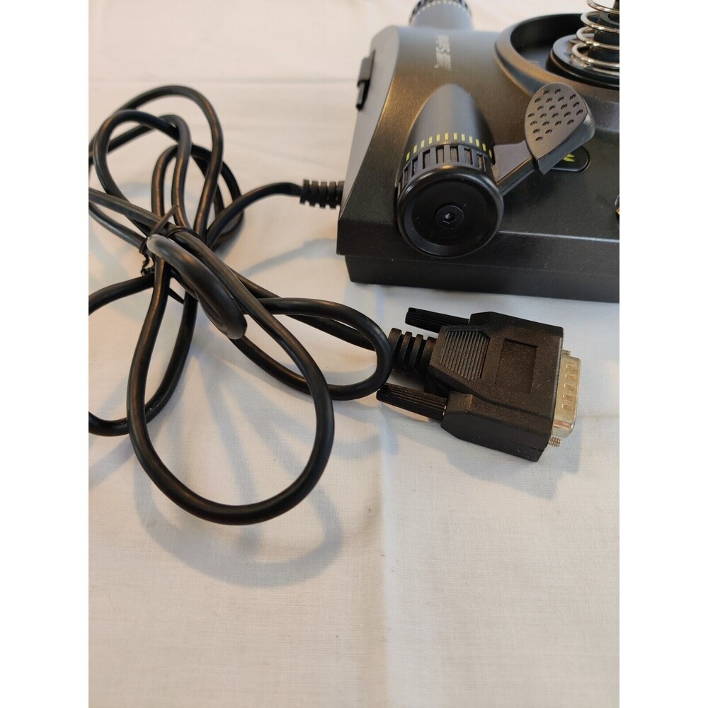 Vintage Saitek Cyborg 3D Digital Flight Simulator Joystick Model J15 Gameport - Picture 9 of 13